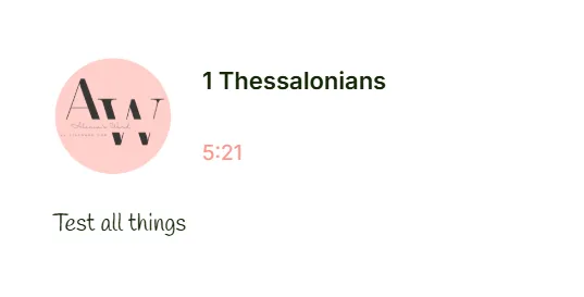 1 Thessalonians 521